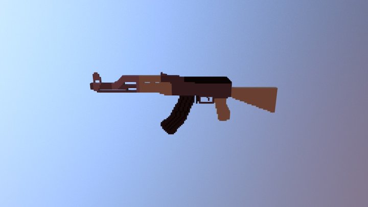 AK-47 | Voxel 3D Model