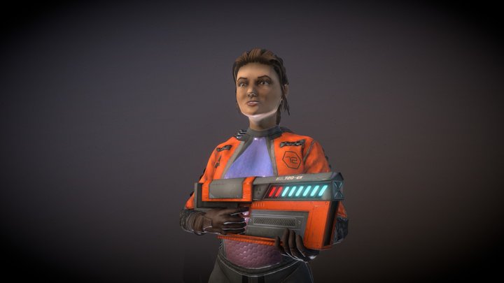 Sasha. SCI-FI Character 3D Model