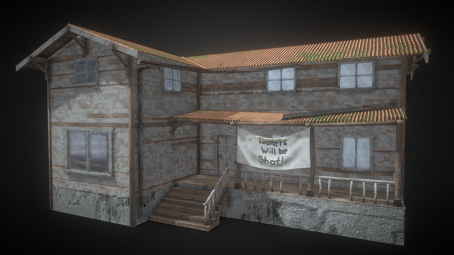 Abandoned house - Download Free 3D model by aj1stly [76ccbc5] - Sketchfab