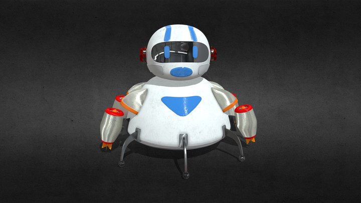 Robot Flyer 3D Model