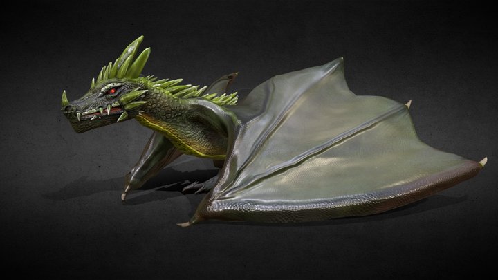 Crystal Dragon 3D Model