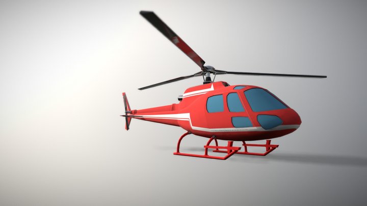 AS350 B2 3D Model