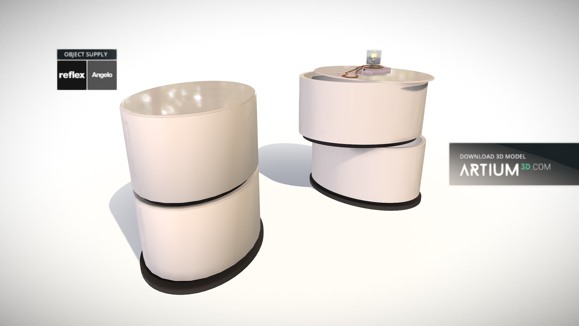 3D model Gulieta&Romeo from Reflex Angelo - This is a 3D model of the Gulieta&Romeo from Reflex Angelo. The 3D model is about a couple of candles.