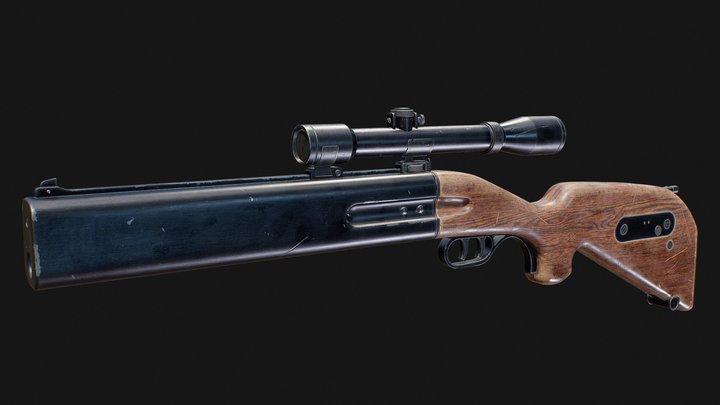 SDK Silenced Rifle 3D Model