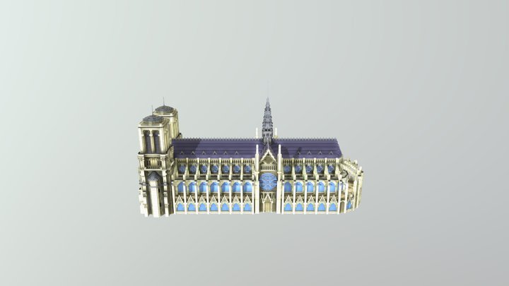 Notre Dame de Paris - 3D Minecraft Build 3D Model