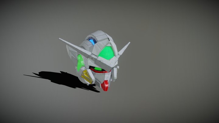 Gundam head Exia 3D Model