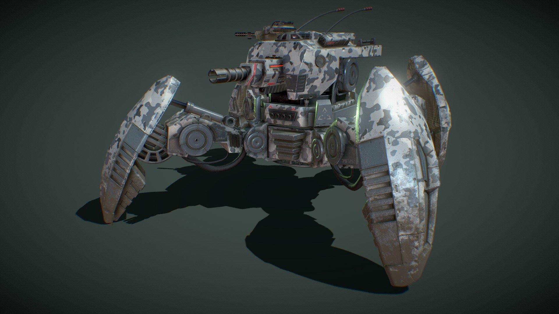 Spider Tank (Marine Camo) - Buy Royalty Free 3D model by phantom-fox ...