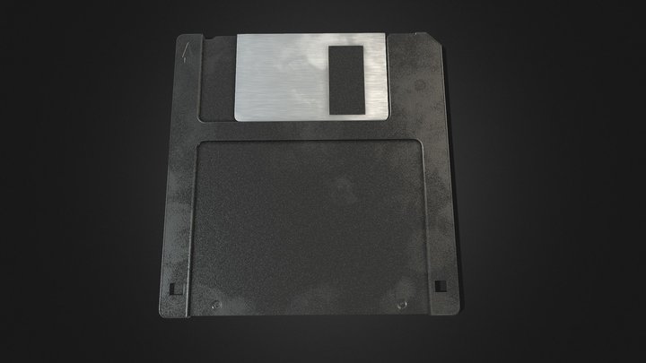 Floppy Disk Low-Poly 3D Model