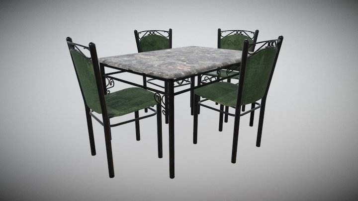 External Metal Table and Chairs