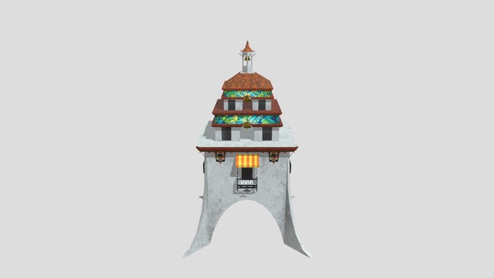 Torre Agua Caliente 1929 - Tijuana 3D Model