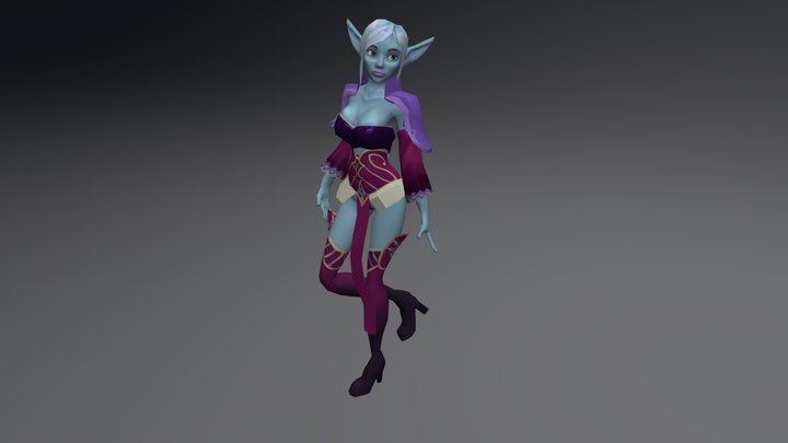 The Final Elf Mage W Diffuse 3D Model