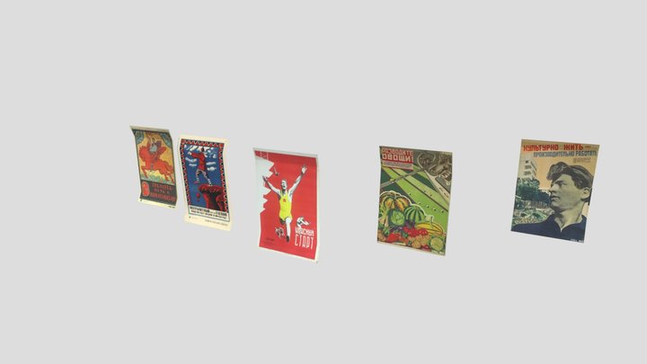 Soviet Posters 3D Model