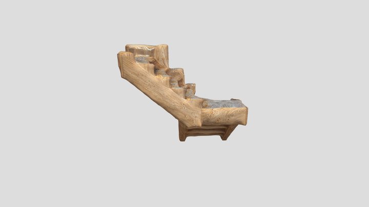 Wooden staircase 3D Model