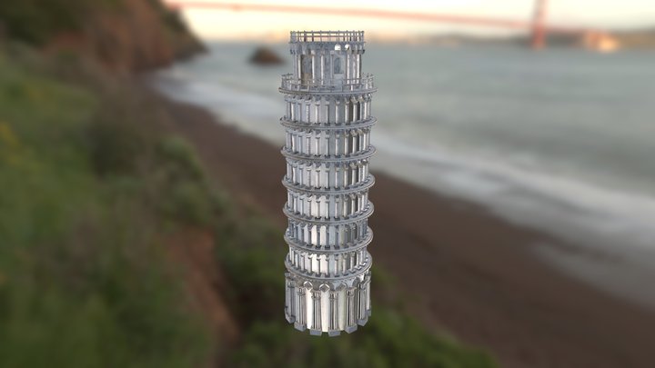 Виноградов Г.Н., DH-1, Пизанская башня 1360-1370 3D Model