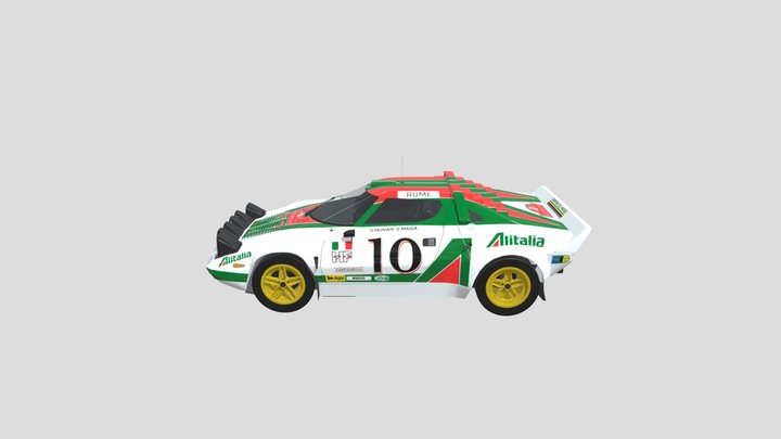 Lancia Stratos HF - Rally - Alitalia Livery 3D Model