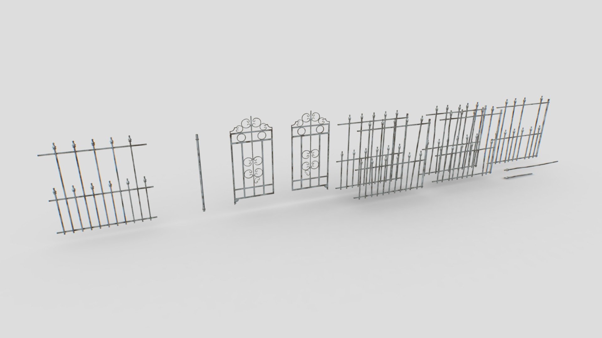 Railing Fence pack 4 - Buy Royalty Free 3D model by 32cm [76dfc9f ...