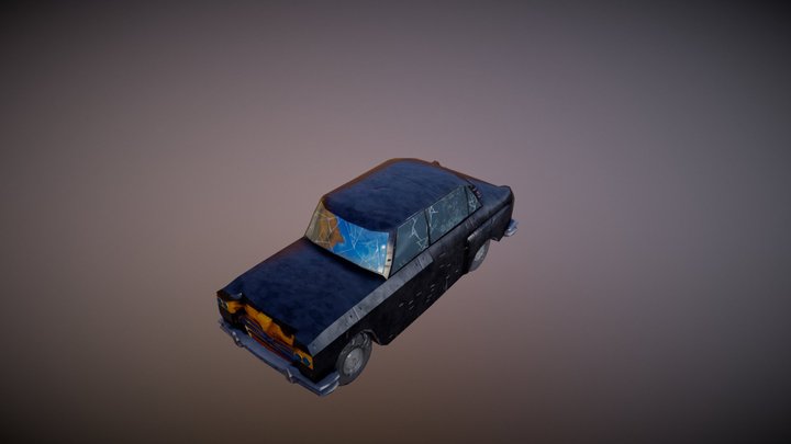 Post apocalyptic taxi 3D Model