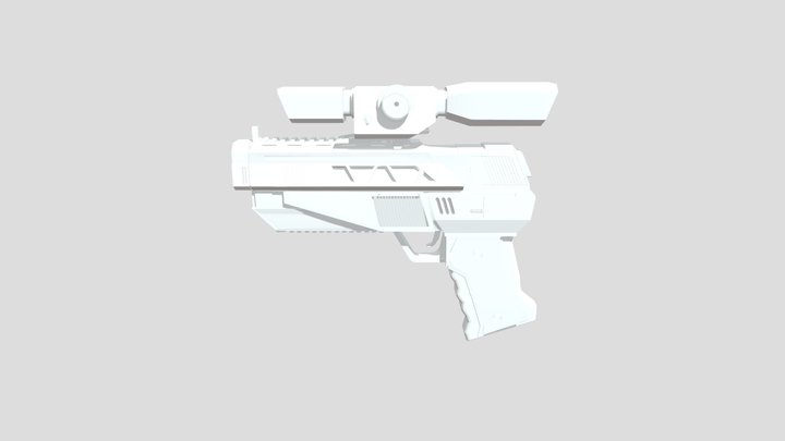 Pistol with Scope 3D Model