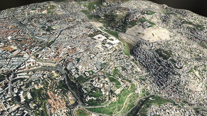 Jerusalem, Israel - 3D Terrain Model
