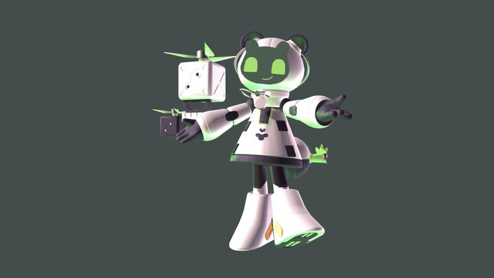 Little robot (according to art LordYanYu) 3D Model