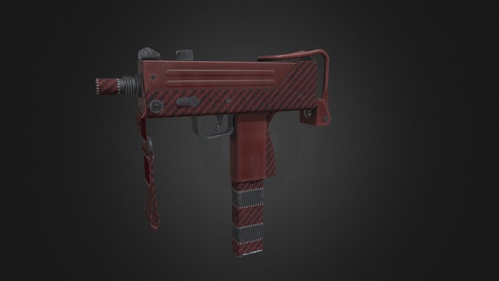 Denim Alert | Mac-10 CS2 Skin 3D Model