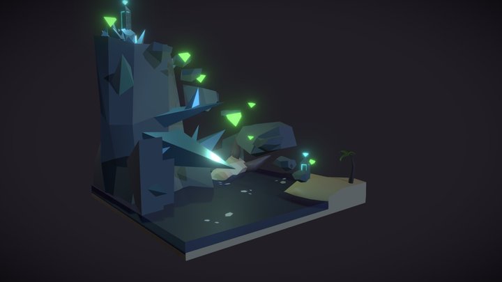 The Cristal mountain 3D Model