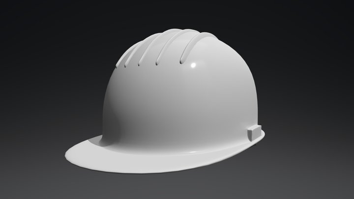 Hard Hat (White) 3D Model