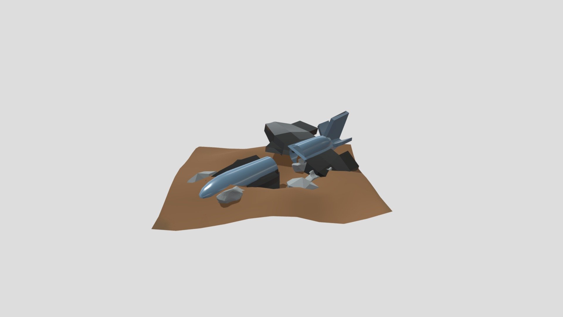 Crashed plane - 3D model by Bryannn (@BryanHwi) [76e764f] - Sketchfab