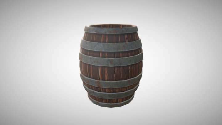 Wooden Barrel Deluxe edition. 3D Model