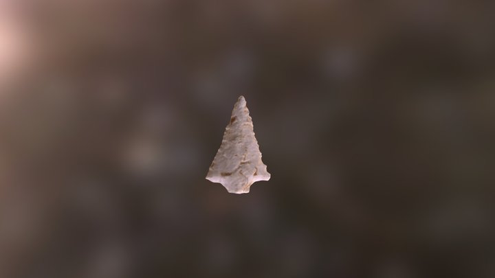 Punta de flecha con pedúnculo y aletas. 3D Model
