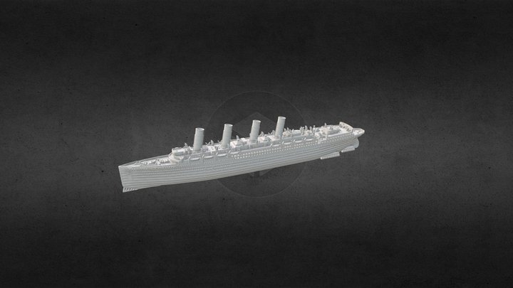 RMS Mauretania 1:1000 3D Model