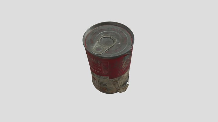 Weathered Campbell's Tomato Soup Can 3D Model