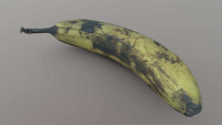 Ripe Banana 001 3D Model