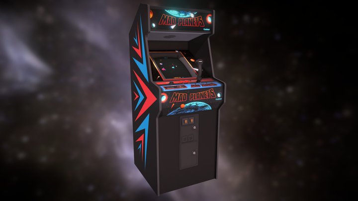 Mad Planets - Gottlieb Arcade Machine 3D Model
