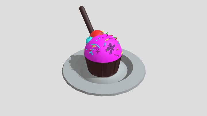 delicious cupcake 3D Model