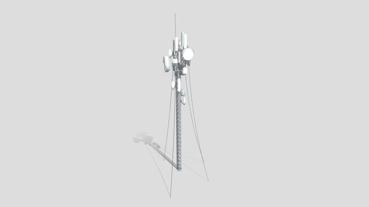 Sci-fi Communication Tower 3D Model