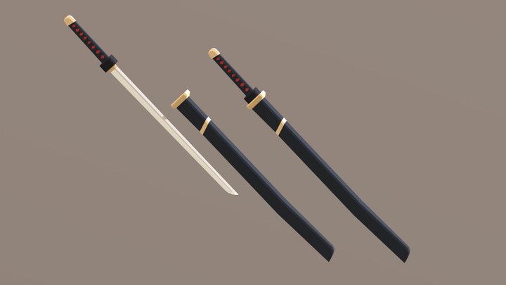 Stylized Samurai Sowrd 3D Model