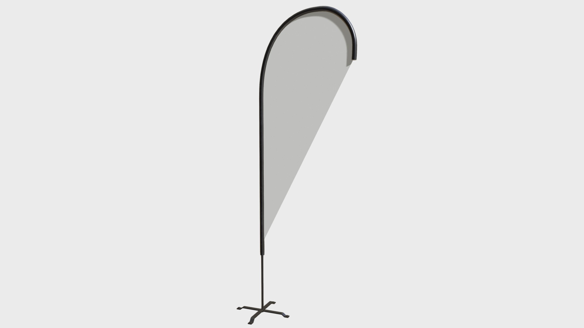 3D model Teardrop flag - This is a 3D model of the Teardrop flag. The 3D model is about shape.