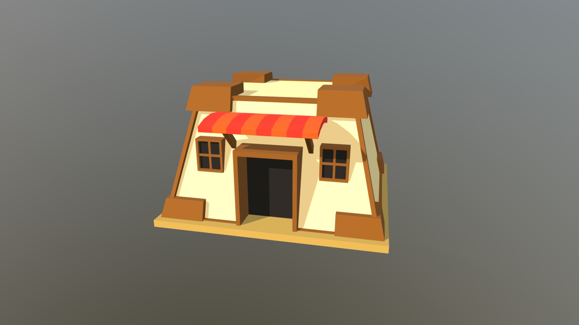3D model HIE House N2 - This is a 3D model of the HIE House N2. The 3D model is about a house with a red roof.