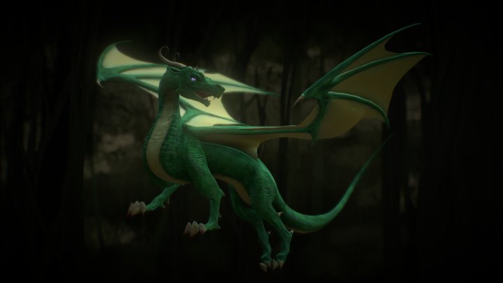 Forest Dragon 3D Model