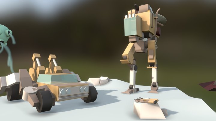 DZ XYZ Silhouettes 3D Model