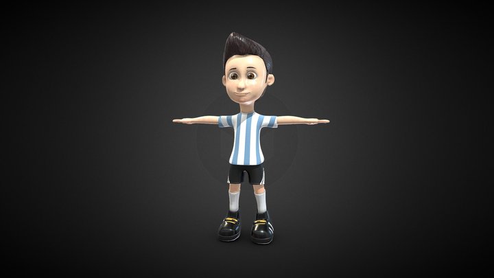 Football Player - Argentina – Free 3D Model STL