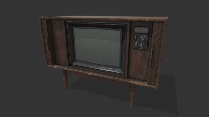 Old Vintage Television 3D Model