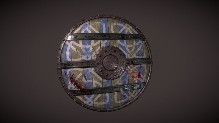 Realistic medieval shield 3D Model