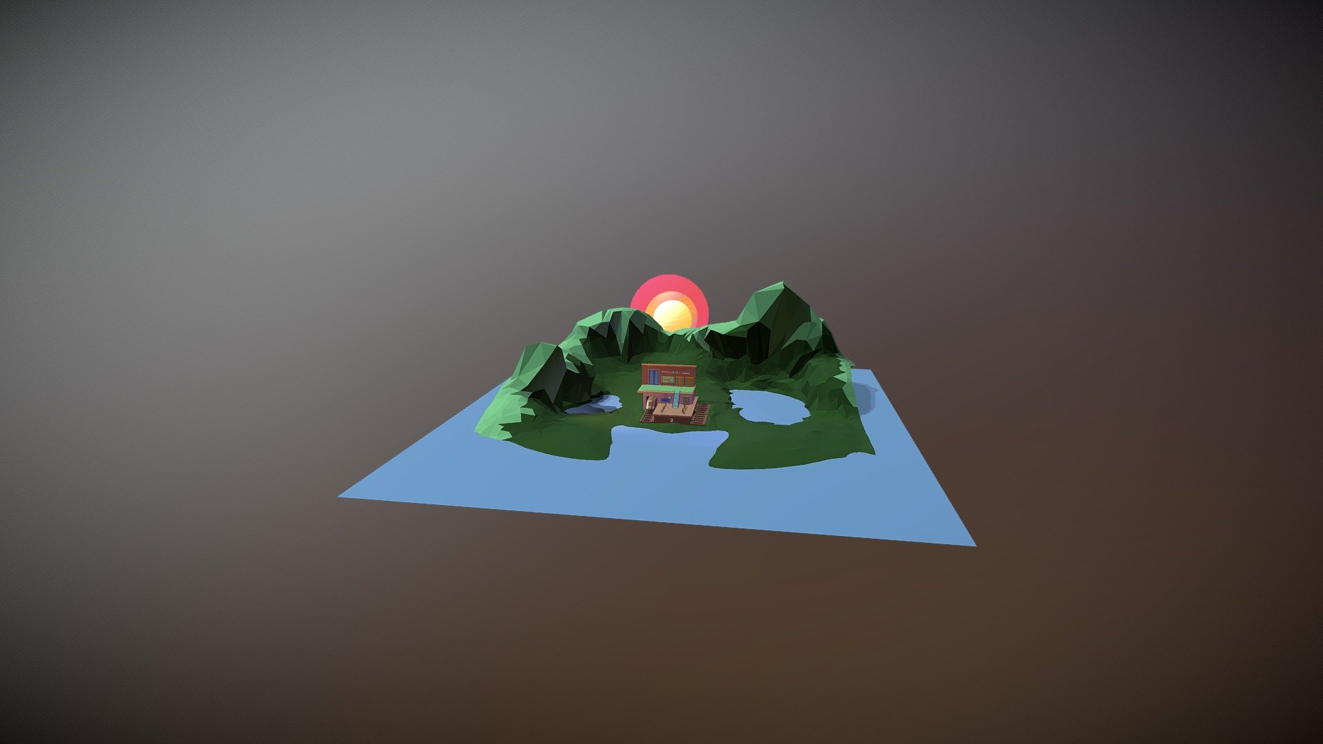 "The Train Station" : LowPoly