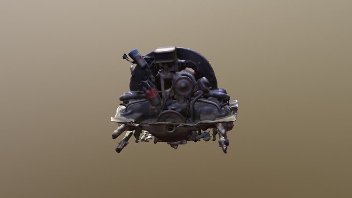 1973 VW Engine 3D Model