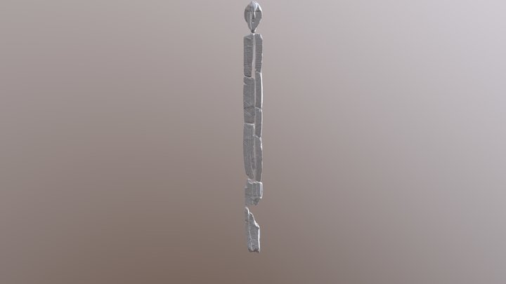 The Great Shigir Idol_full sculpture 3D Model