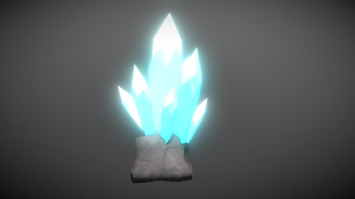 Magical Glowing Crystals 3D Model