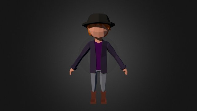 Suave Hat Man 3D Model