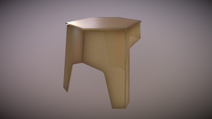 Minimal Modern Side Table 3D Model